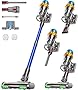 Aspirateur Balai sans Fil, 650W/55KPA/70Min Aspirateur sans Fil Puissant Autoportante/Super1,8L Cup, Écran LED/Brosse Anti-Enchevêtrement/Aspirateur Balai, Sols Durs,Poils d'animaux et Voiture