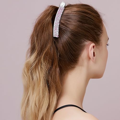 12 Pinzas Banana con Perlas y Piedras para Cabello Grueso miniatura 6