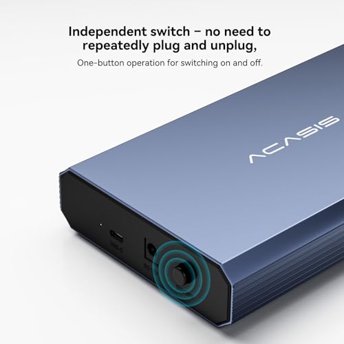 Image of ACASIS 6Gbps Hard Drive Enclosure for 3.5 /2.5 Inch SATA SSD HDD Aluminum USB C HDD Enclosure Up to 30TB, 3.5 Hard Drive Enclosure Compatible MacBookPro /Air /WD Seagate Samsung / PS4