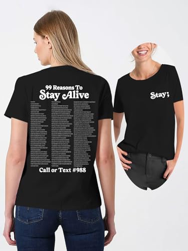 Suicide Awareness Shirt Women Mental Health Suicide Prevention Awareness Tshirt Therapist Inspirational Quote Tee Tops2