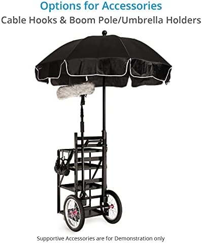 PROAIM Soundchief Lite Cart for Sound/Video Recording & Production. Vertical Audio Workstation for Film/Studio/Stage, Payload 100kg / 220lb. Foldable Design (CT-SDCF-L-01)