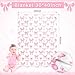 HunnmingRe Baby Pink Bow Crib Bedding Set 3 Pcs Crib Set Baby Blanket, Fitted Sheet, Pillowcase Soft Flannel Nursery Bedding for Standard Infant Bed and Toddler Mattress Newborns Gifts