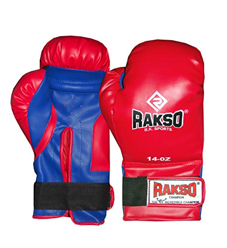 Image of RAKSO Champion Boxing Gloves (SPARING Gloves) (RED, 8oz)