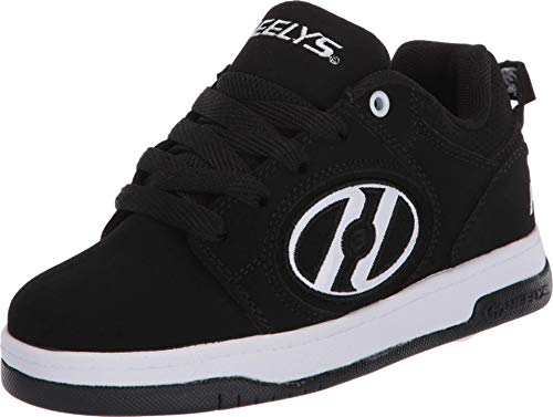 Image of Heelys girls Voyager Tennis Shoe, Black/White, 6 Big Kid US
