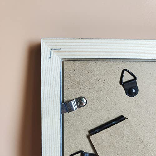 Image of 4x4 Picture Frame Solid Wood,White. Table Top or Wall Mount Photo Frames with Plastic Glass for 4x4 Inches Pictures, Modern Home Office Decor