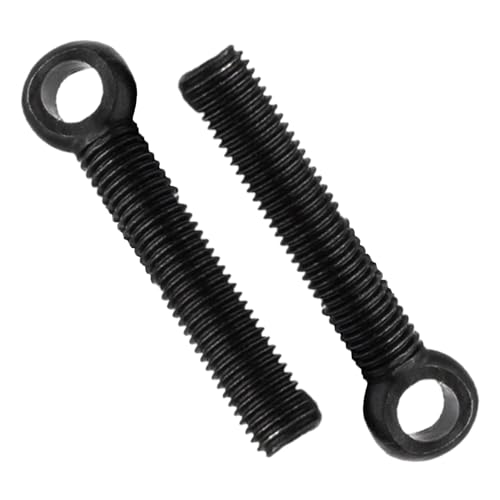 MOUMOUTEN Anneau de levage M5 x 30 mm, 20 pièces, finition acier carbone noir, boulons entièrement filetés pour connexion de corde, entrepôt, atelier, port