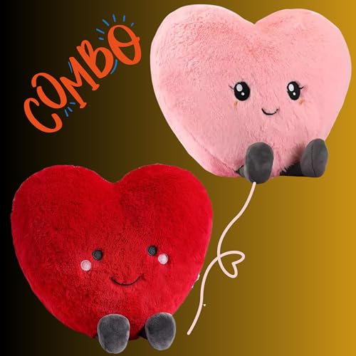 Image of ZEXSAZONE Toy Cute I Love Heart Shaped | 30 cm | Plushie Soft Toys for Kids | Plush Soft Toys for Baby Boys and Girls Kids - Teddy | Best Valentine Gift (Combo Pack of 2)