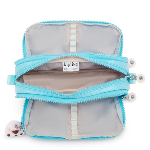 Image of Kipling Gitroy Metallic Pencil Case Sea Blue Met