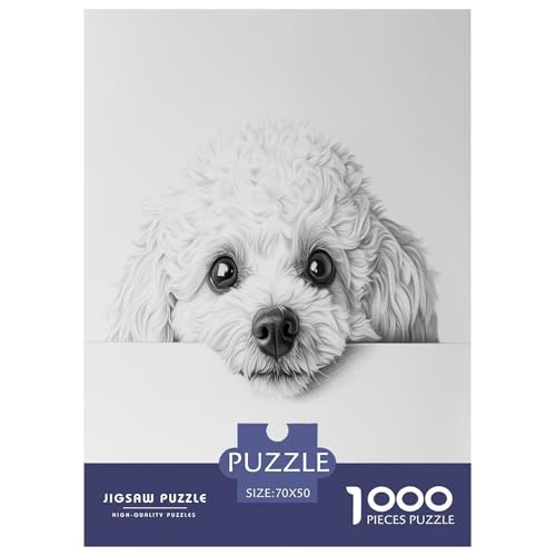 Obra de arte de juego en rompecabezas imposible de Bichon Frise con 1000 piezas detalladas