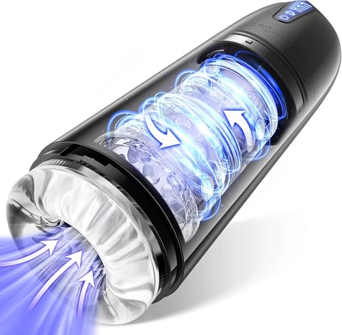 Male Adult Toys 7X Thrusting & 7X Rotating Mode with Automatic Stroking Machines Blowjob Machine for Man, Male Adult Toys Hands Free Underwear Silent Pussy Pocket Electric MQH12