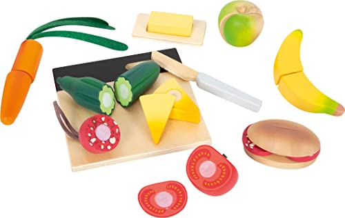 Small Foot Set Da Taglio In Legno Per Il Pranzo Fresh, Cibo Per La Cucina Dei Bambini, Gioco Di Ruolo Da 3 Anni, 12331 Giocattoli, Multicolore