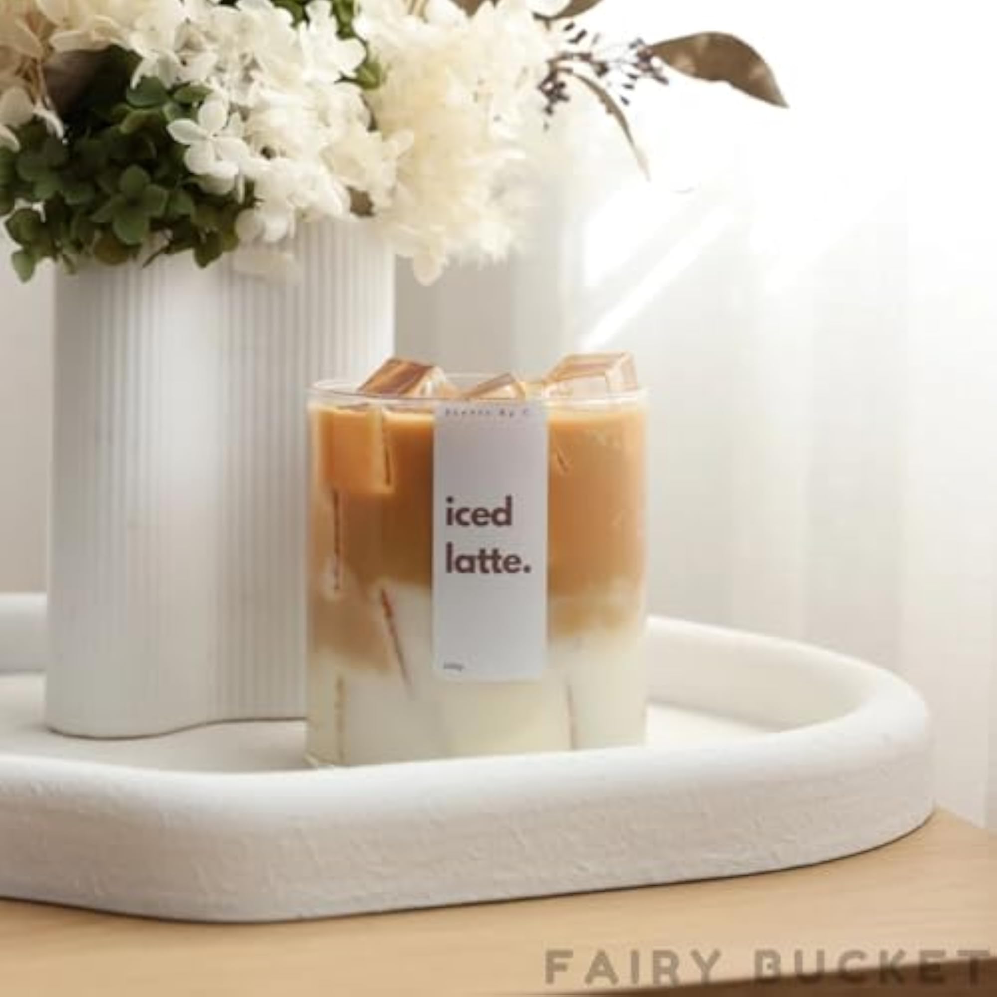 Iced Coffee Candle Jar - Hazelnut & Vanilla Scented Candle