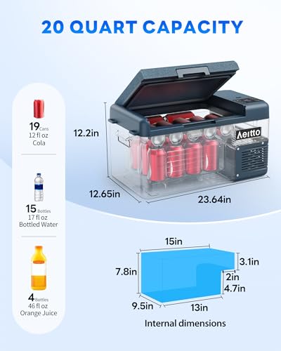 Portable Car Refrigerator Freezer Dual Zone