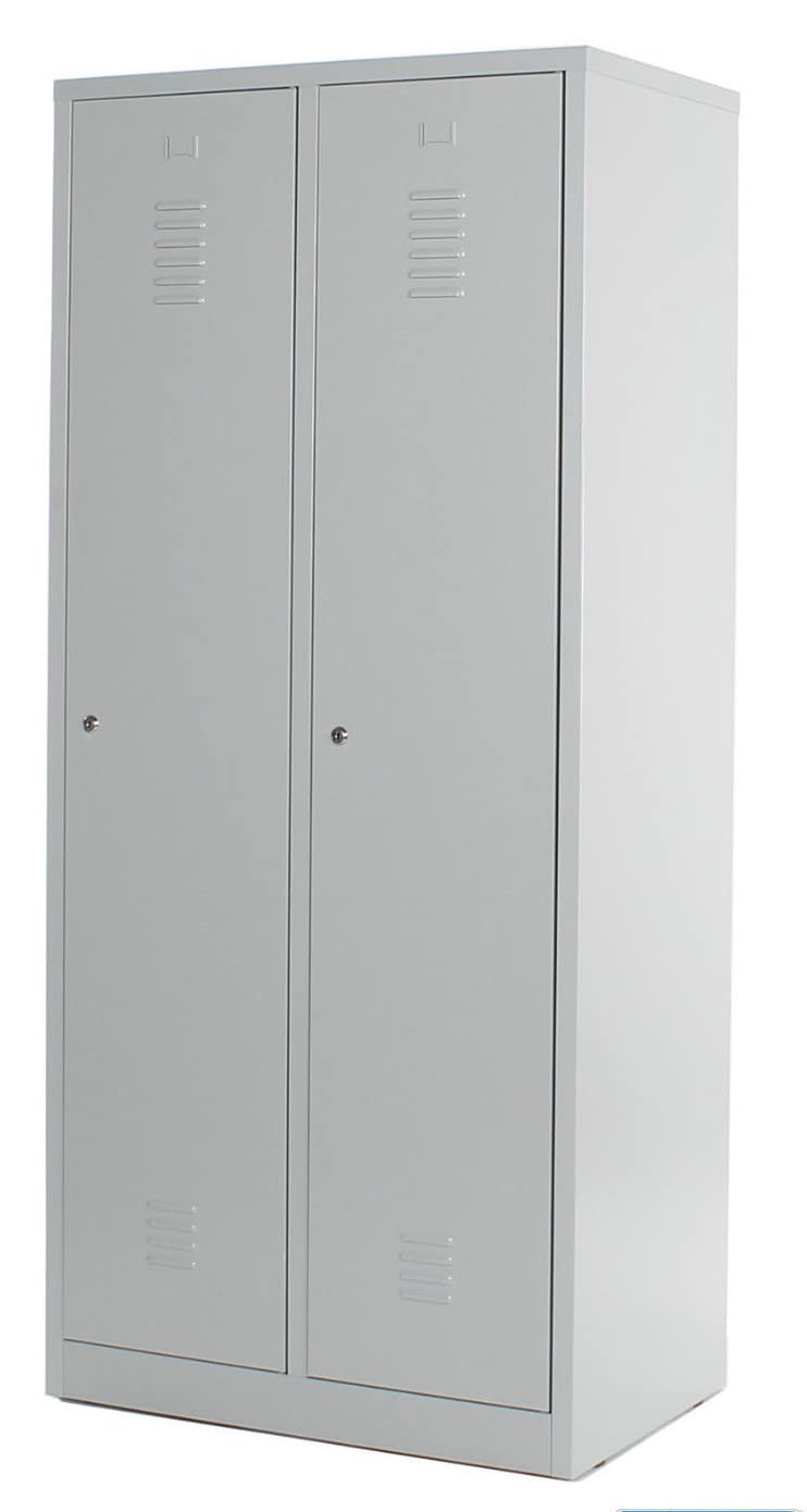 Schrank & Stuhl Metallspind - 2 Abteile Mit Hutboden, Komplett Montiert