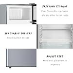 Mini Fridge With Freezer,3.2 Cu.Ft Compact Refrigerator,Mini Refrigerator With 2 Doors For Bedroom,Office,Kitchen,Apartment,Dorm(blue) - Image 3