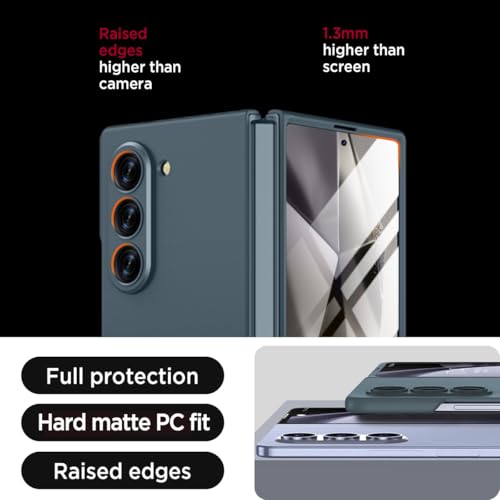 Image of TechTrendz Ultra-Thin for Galaxy Z Fold 7 Case, Full Body Case with Built-in Screen Protector, Shockproof Hard PC Protective Slim Matte Cover for Samsung Galaxy Z Fold 7 Back Cover - Green