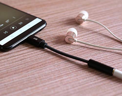Elik Usb C To Headphone Jack Adapter, Usb-C Type C To 3.5Mm Female Audio Aluminum With Dac Compatible For Google Pixel 3/4, Moto Z3/Z2, Samsung Galaxy Note 10 / Plus (Black) #TOP2