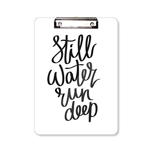 Porte-bloc A4 Still Water Run avec citation profonde pour bureau