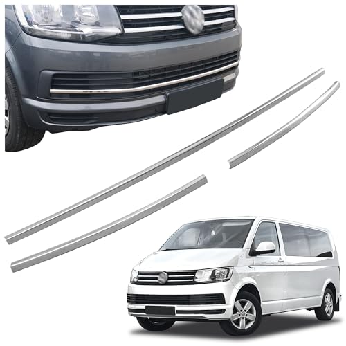 Moldura del parachoques VW T6 Caravelle 2015-2019: acero inoxidable pulido de montaje rápido