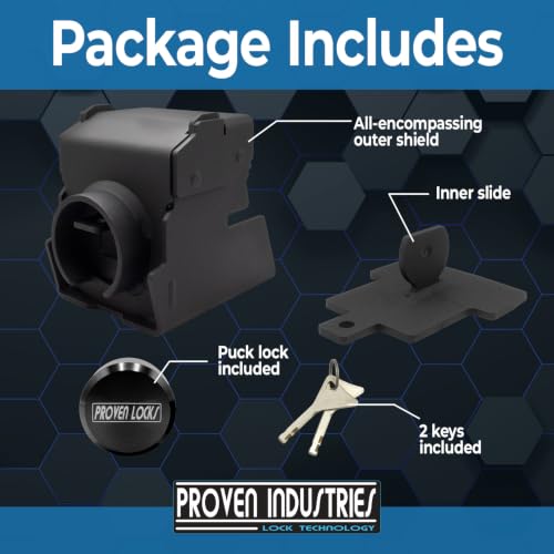 Image of Proven Industries Model 2516 Heavy-Duty Trailer Coupler Lock for 2 5 /16 Couplers - RV & Trailer Anti-Theft Lock, Made in USA