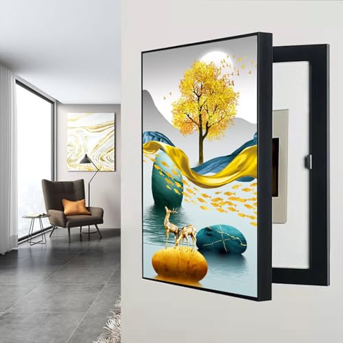 Creative Electric Meter Box CoverDecorative Wall Hanging Painting for Indoor Distribution Box 30x40cmUnique Electric Panel Art for Home Decor