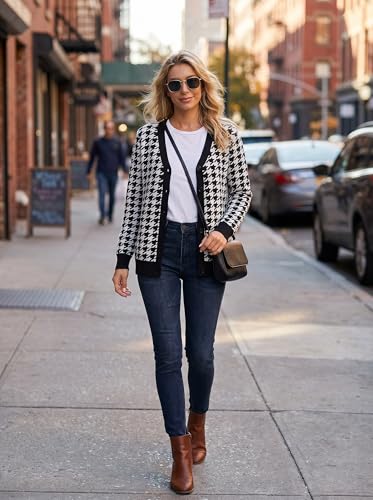 Image of VIISHOW Women Long Sleeve Button Down V Neck Lightweight Basic Knit Sweater Cardigan