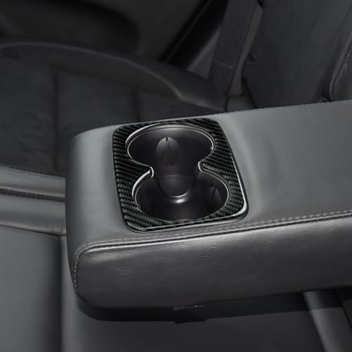 Image of Car Cup Holder Cover Decals for 2011-2024 Dodge Durango / 2011-2021 Jeep Grand Cherokee WK2 Accessories Carbon Fiber Interior Stickers