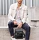 Hjkiopc Umhängetasche Herren Schultertasch Crossbody Handytasche Messenger Bag Herrentasche Shulder Bag Leder Brusttasche (A-Schwarz)