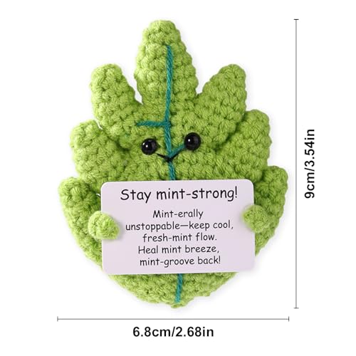 Muñeco de Hilo Hecho a Mano Hojas de Menta 9x6.8 cm miniatura 2
