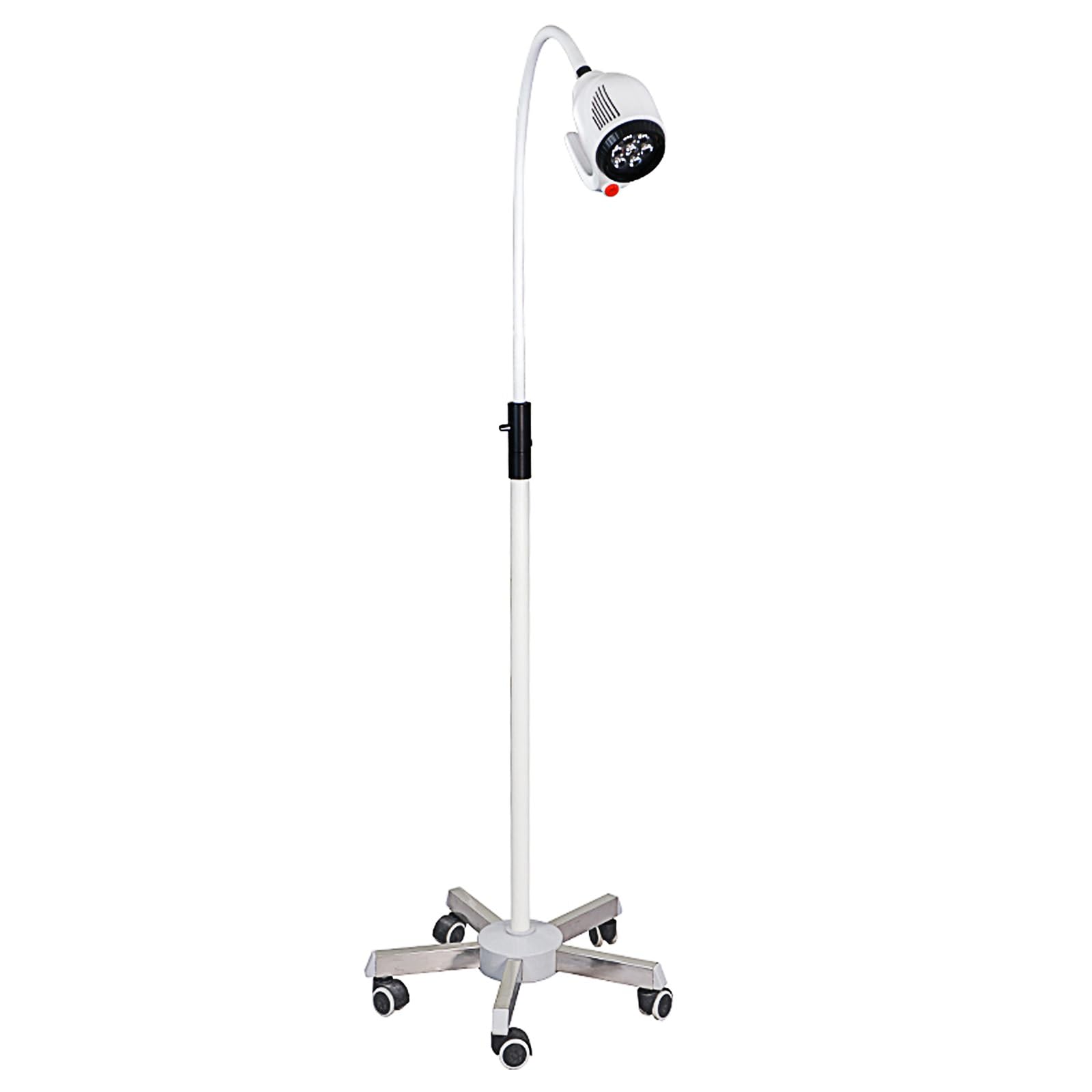 Lampada Per Visita Medica A LED Da 10 W, Lampada Per Esami Chirurgici Con Lampada Flessibile A Collo Di Cigno, Luce A LED Con Base Mobile, 220 V, Altezza Regolabile Da 100 A 196 Cm, Dimmerabile