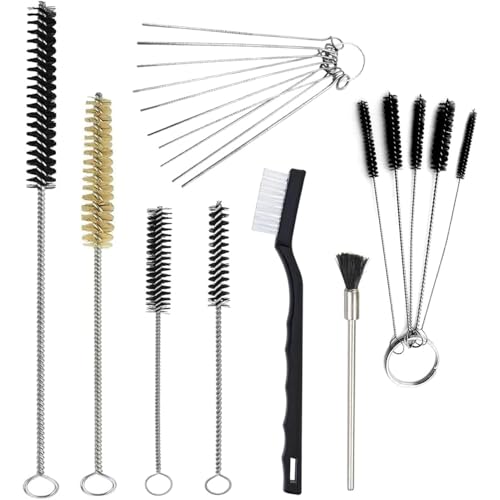 Kit de Limpieza 21 Piezas para Aerógrafo y Pistola Pulverizadora, Herramientas manuales, con Cepillos, Agujas, Accesorios de Mantenimiento Completo, para Pintura Artística, Maquillaje y Modelismo