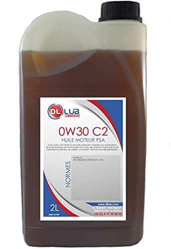 DLLUB - HUILE MOTEUR PSA 0W30 C2 (PSA PEUGEOT CITROEN B712312) - 2 litres