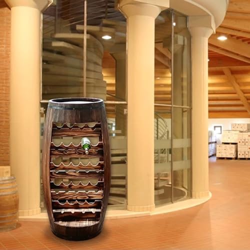 Soporte para botellas LeaHy barril whiskey madera 40x32x25cm miniatura 3