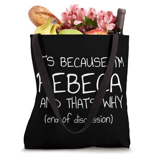 Bolso tote divertido con nombre 'Rebeca' miniatura 4