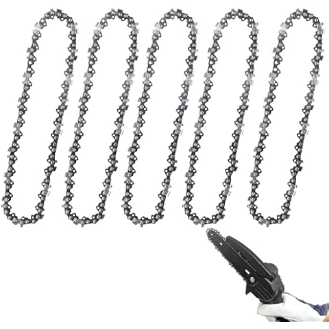5pcs 6 Inch Mini Chainsaw Chain Set Cover