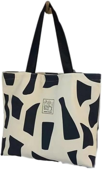 Sacolas de lona, bolsa de ombro de grande capacidade com zíper, sacola moderna, adequada para o dia a dia dos compradores