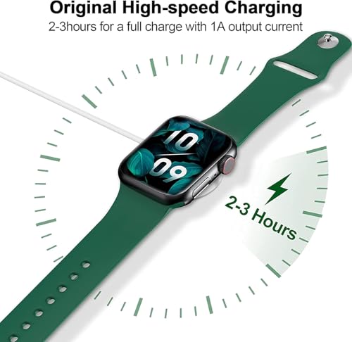 Image of Apple Watch Charger Magnetic Charging Cable,[USB C Port] Wireless Charging Cable Compatible with iWatch Series Ultra /10 /9 /8 /7 /6 /SE /SE2 /5 /4 /3 /2[3.3FT /1M],White