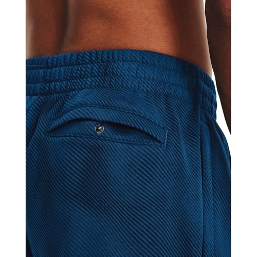 Under Armour Mens Rival Fleece Printed Joggers, (025) Castlerock Light Heather / / White, Small4