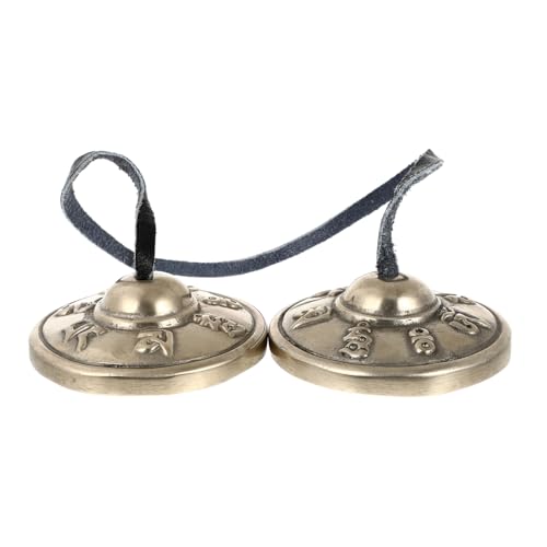 Abaodam Manual Meditation Bell Yoga Chakra Chime Singing Bowls Set Religious Cymbals Bell for Home