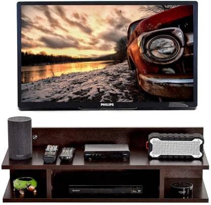 A N CRAFT Wall T.V Set up Box Stand &T.v Entertainment Unit Set up Box Stand Hanging Mounted Floating MDF Home Decoration, Living Room, Bedroom, Storage, Living Room Colour :- Brown