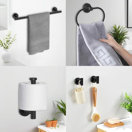 Ensemble de matériel de salle de bain 7 pièces en acier chromé