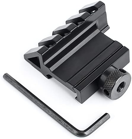 QIRUIMY 45 Degree Offset Mount, 4 Slots Offset Picatinny Rail Mount for Flashlights and Rifle Laser Red Dot Sights, Airsoft Picatinny Rail Accessories