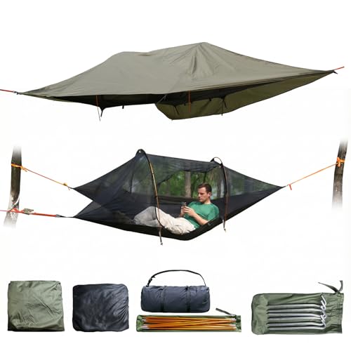 FASDRESS Hammocks 2-Persons Camping Hammock Lay Flat 3 Point...