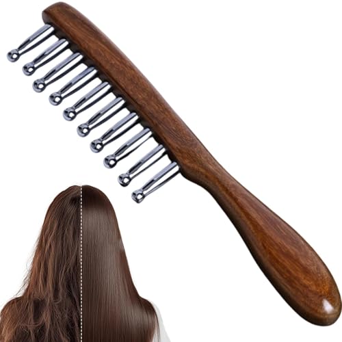 Peigne de massage Terahertz dents arrondies pour cheveux secs et mouillés