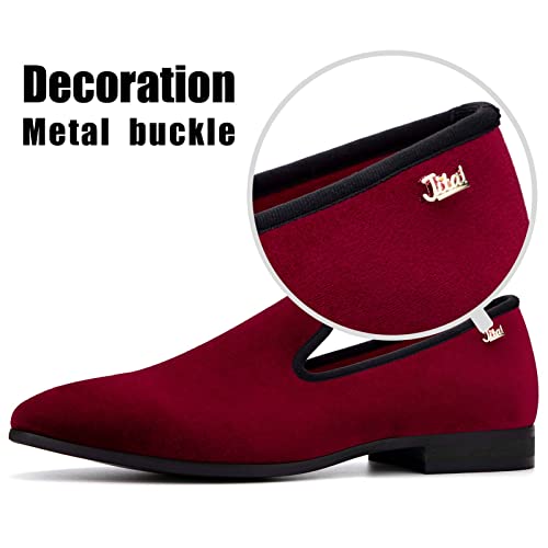 Image of JITAI Men's Dress Shoes - Casual Rubber & Leather Loafers for Men - Fashion Business Formal Wear
