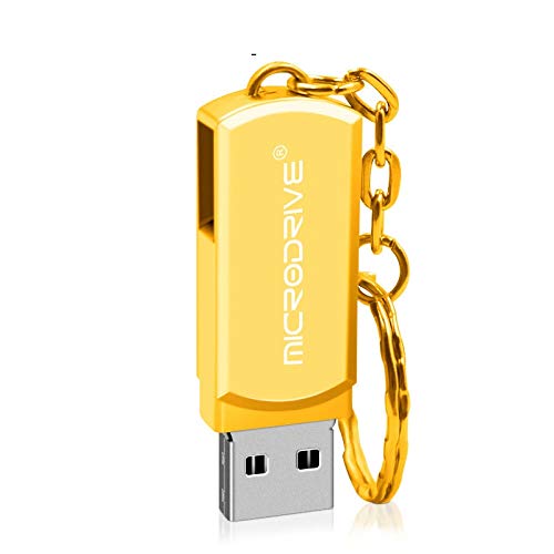 QGT USB Flash Drives 4GB USB 2.0 Creative Personality Metal U Disk with Hook (Gold) (Color : Gold)