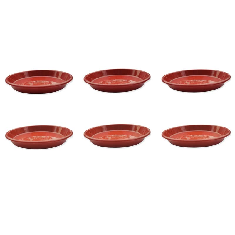 ZEONELY MART Brown Plant Saucers - 6 Pack -1