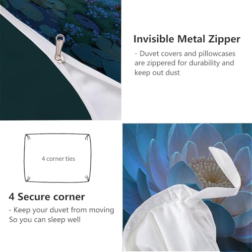 Housse de couette 200x200 en microfibre hypoallergénique avec fermeture éclair pratique - 7