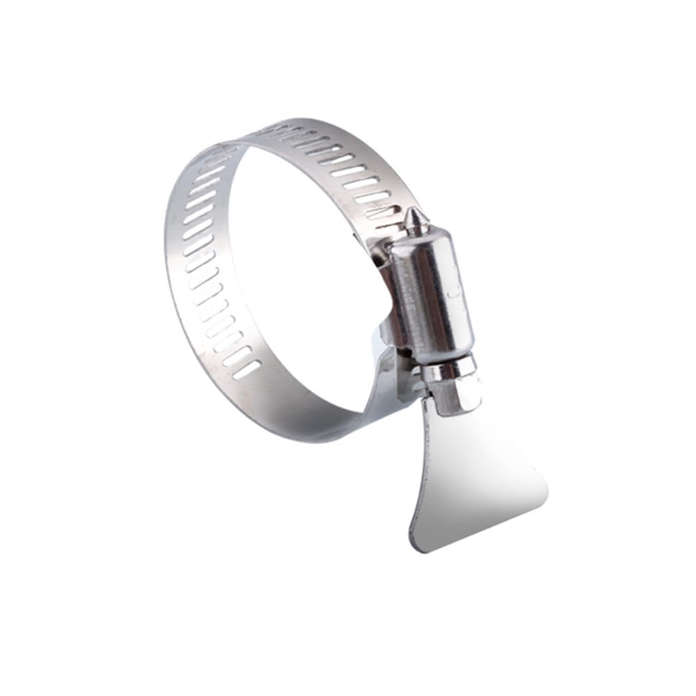 304 Edelstahl 8-44mm Handgedrehte Kehle SS304 Mini-Clips Griff Gas Wasser Aquarium Rohrschelle(21 44 mm)