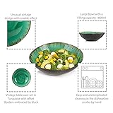 Sänger | Salatschale Palm Beach aus Steingut, Salat Teller, Schüssel, Einzigartiges Design 1800 ml | PREMIUM COLLECTION